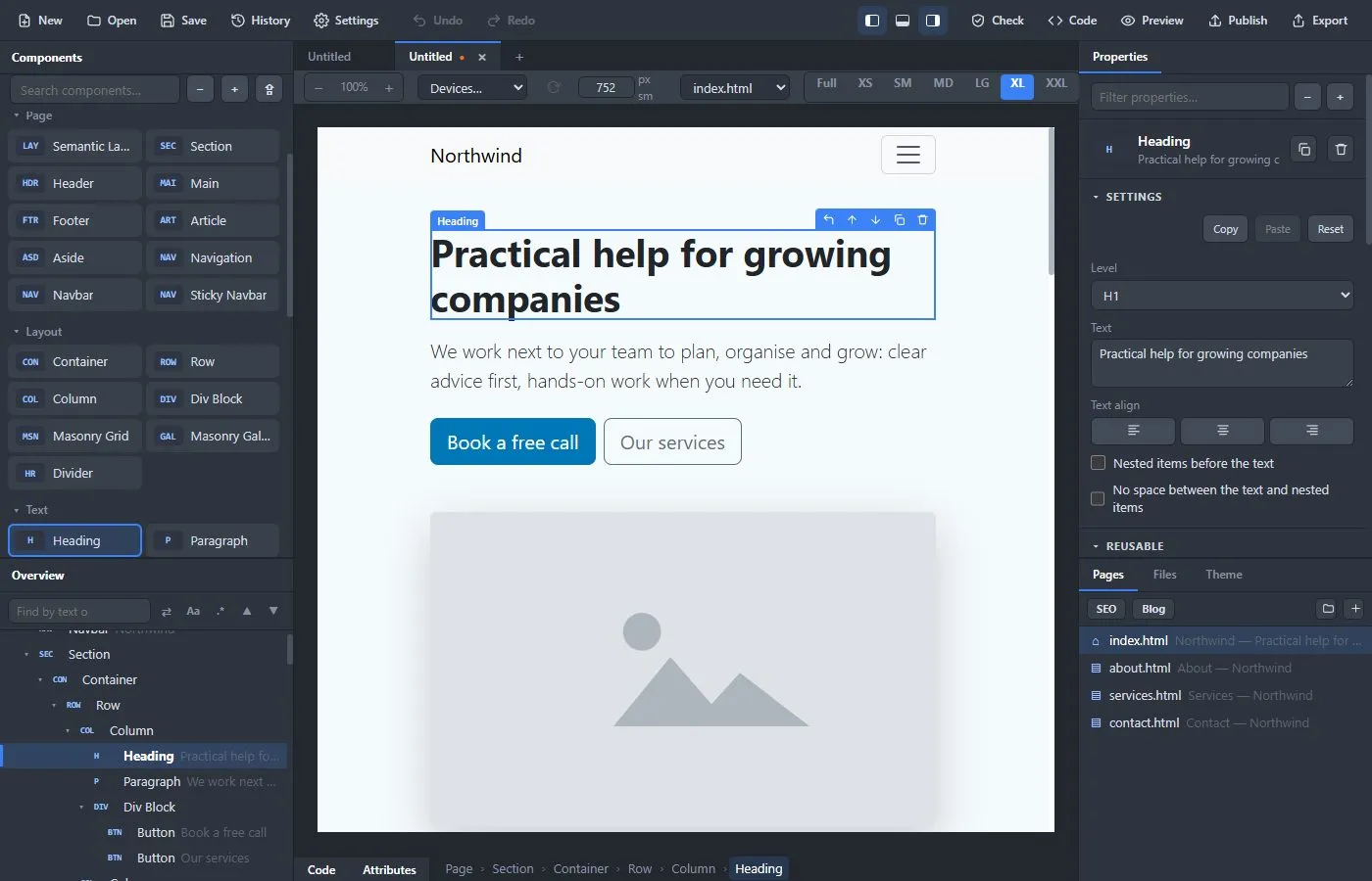 The whole editor window